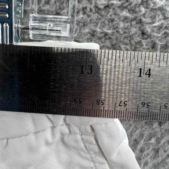 Lands End Womens Shorts 2‎ White Chino Low-Rise Zip Front Pockets - Picture 8 of 11